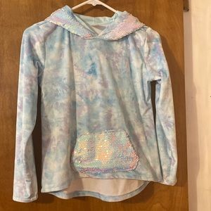 Wonder nation fleece flip sequin hoodie.